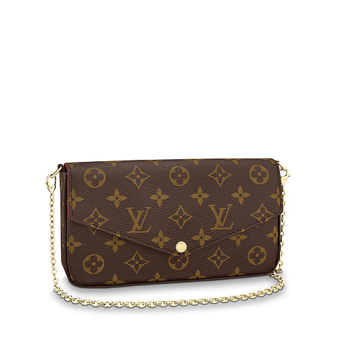 L Family L_V bag M61276 Pochette F_licie chain bag material Monography -LV Louis Vuitton women_s bag chain bag Amazon foreign trade BAG-80027bf7